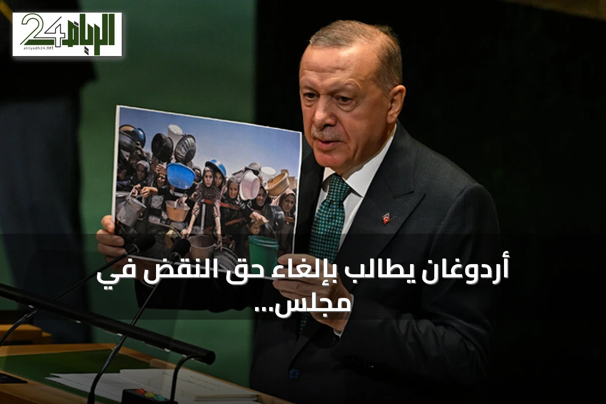 أردوغان يطالب بإلغاء حق النقض في مجلس الأمن وإصلاح نظام الأمم المتحدة