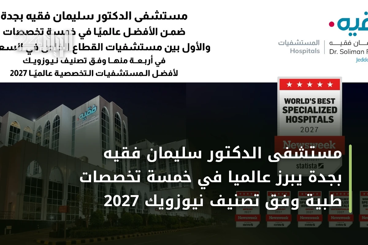 مستشفى الدكتور سليمان فقيه بجدة يبرز عالمياً في خمسة تخصصات طبية وفق تصنيف نيوزويك 2027