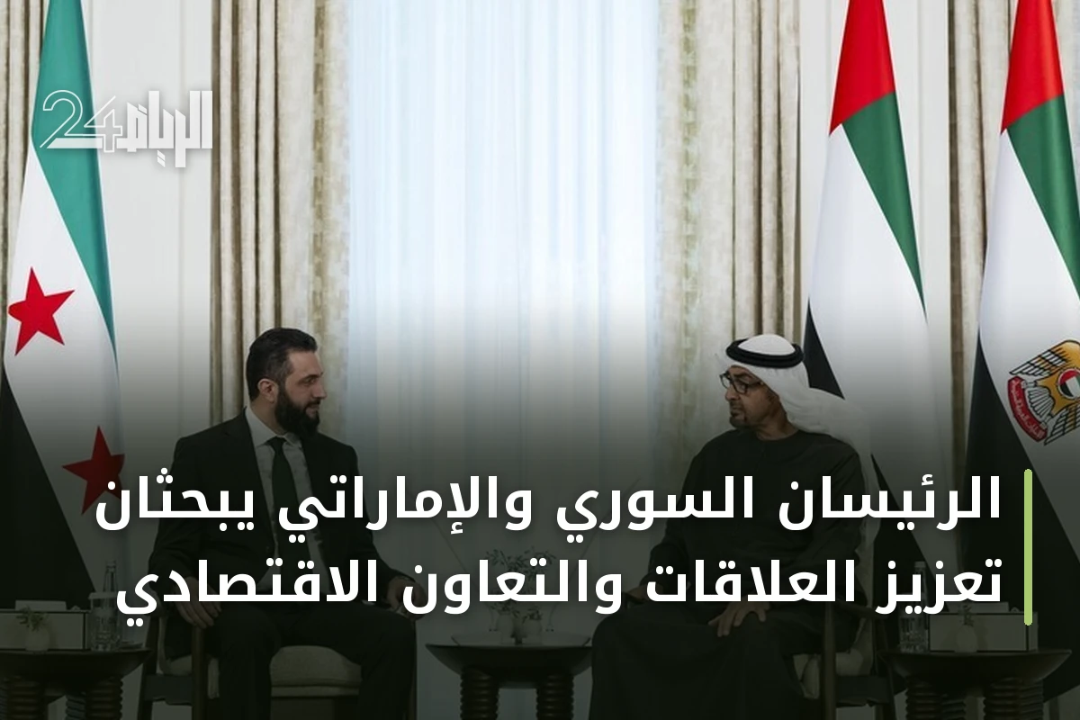 الرئيسان السوري والإماراتي يبحثان تعزيز العلاقات والتعاون الاقتصادي