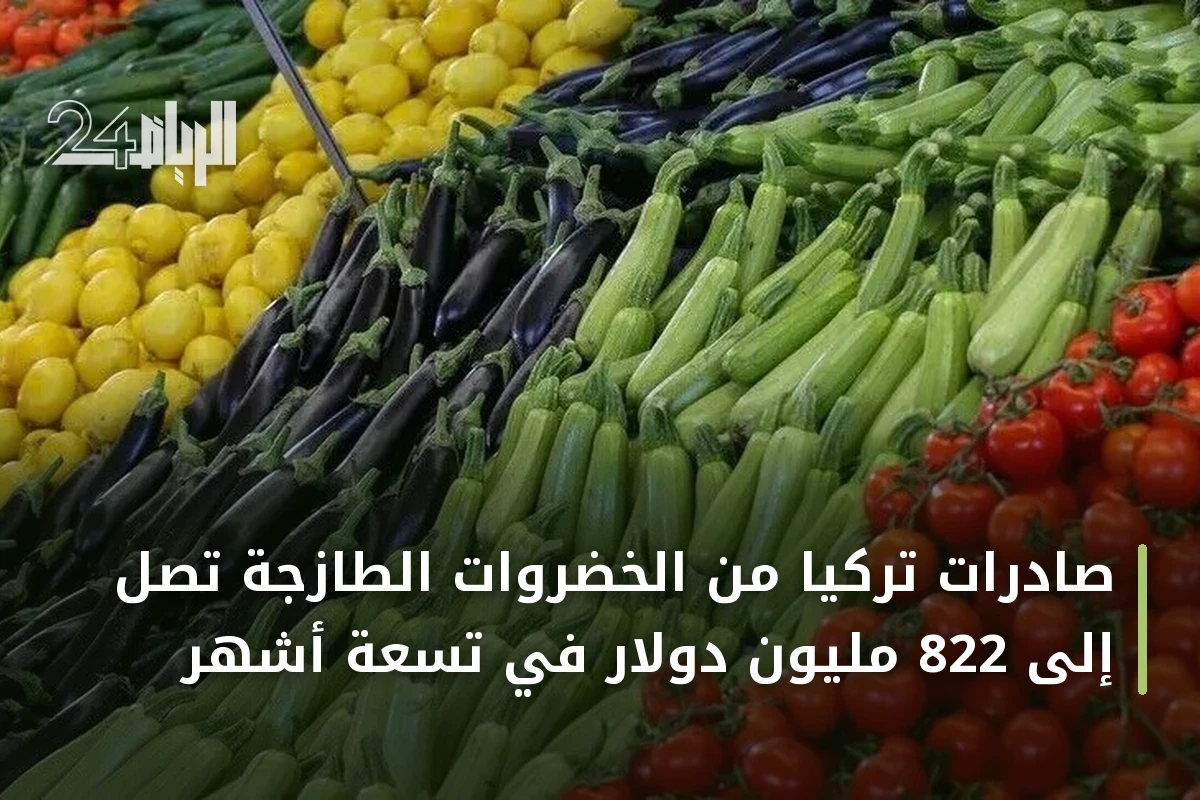 صادرات تركيا من الخضروات الطازجة تصل إلى 822 مليون دولار في تسعة أشهر