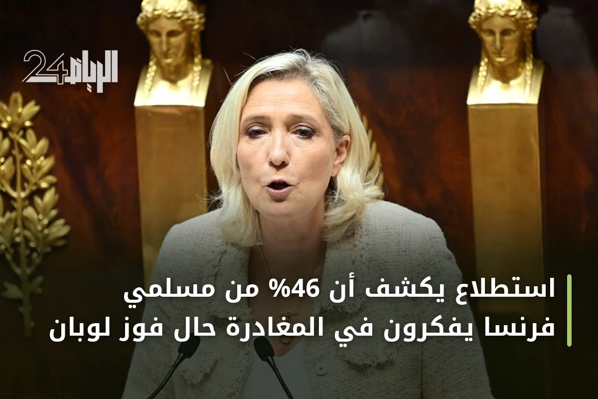 استطلاع يكشف أن 46% من مسلمي فرنسا يفكرون في المغادرة حال فوز لوبان