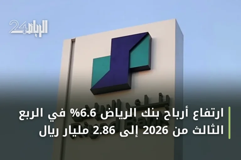 ارتفاع أرباح بنك الرياض 6.6% في الربع الثالث من 2026 إلى 2.86 مليار ريال