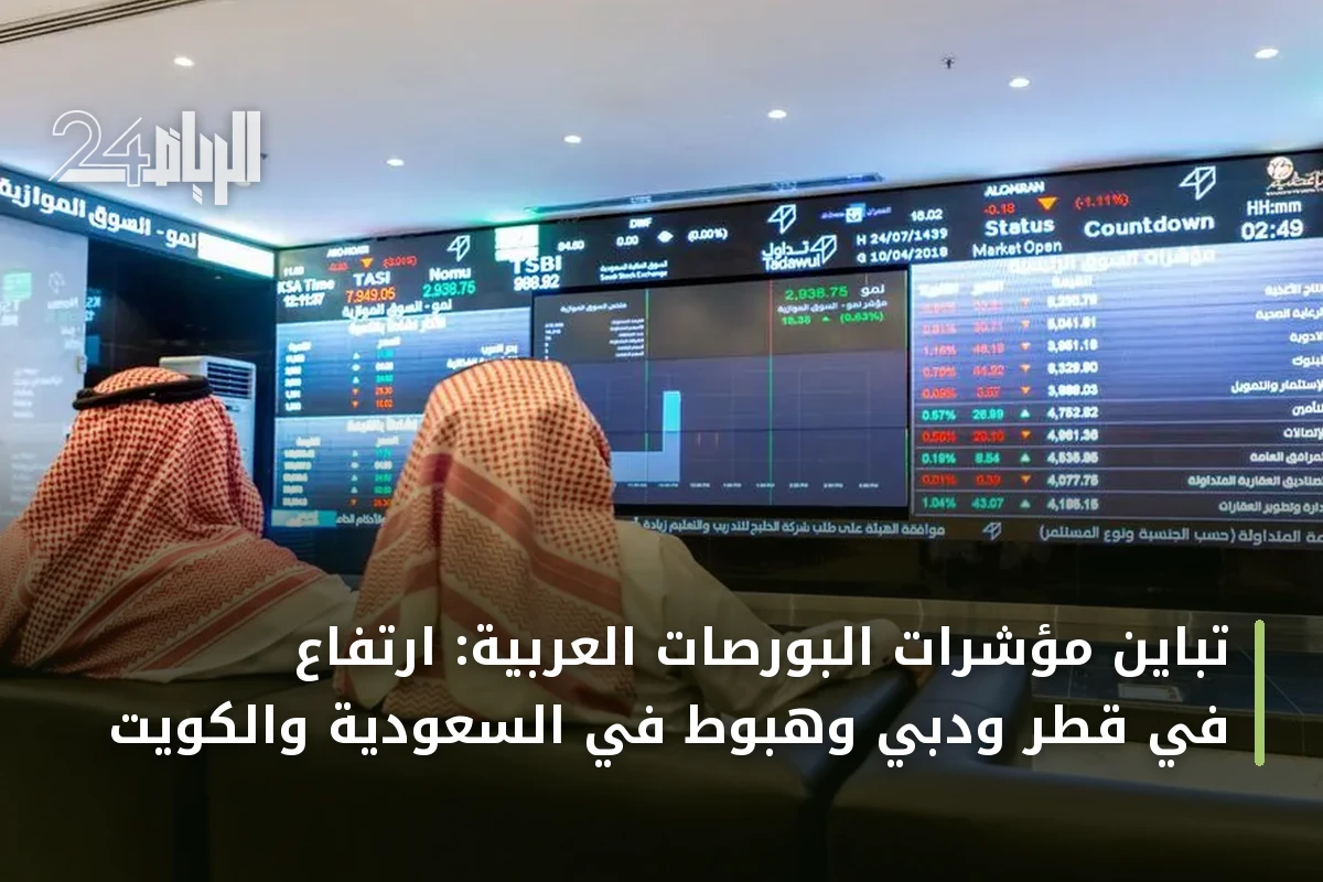 تباين مؤشرات البورصات العربية: ارتفاع في قطر ودبي وهبوط في السعودية والكويت