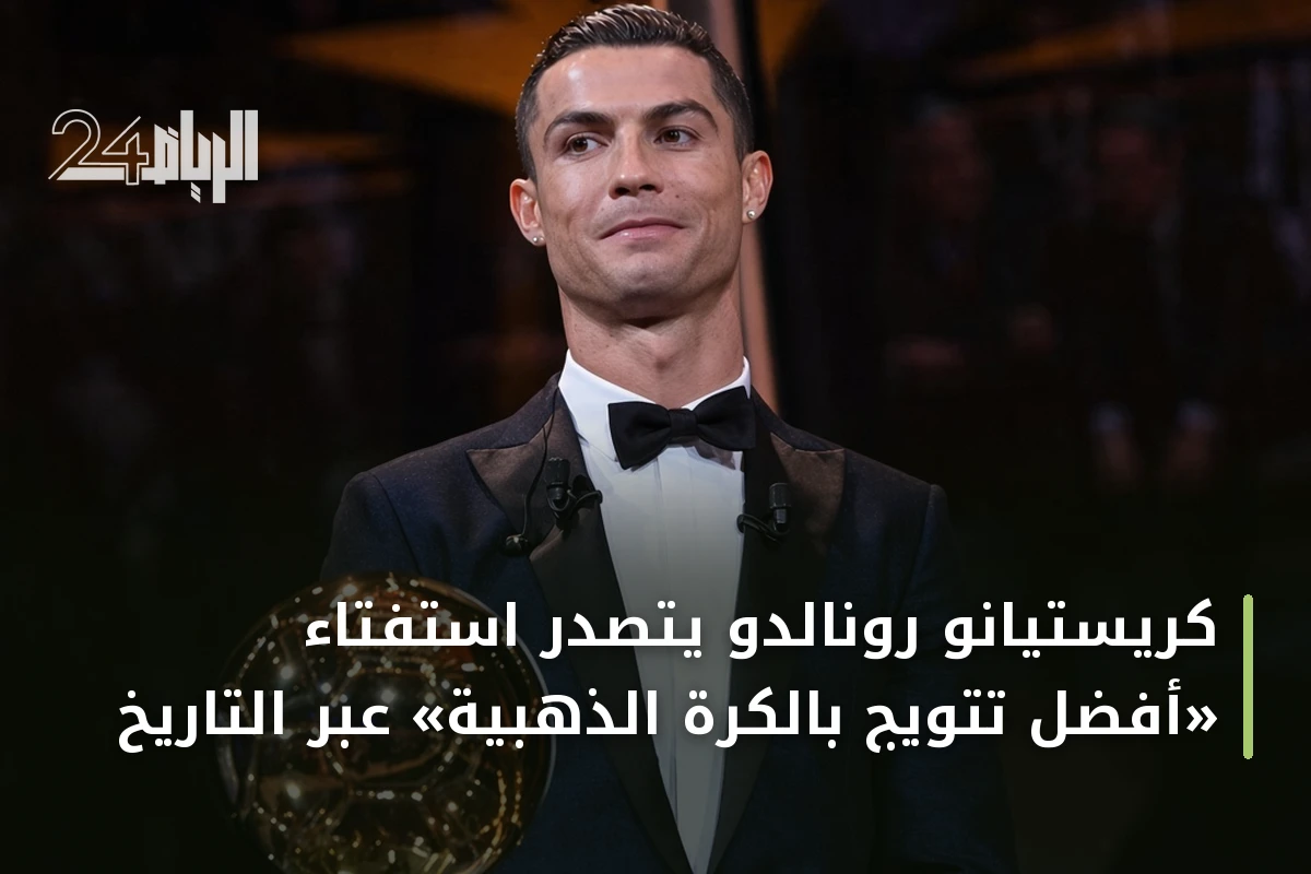 كريستيانو رونالدو يتصدر استفتاء «أفضل تتويج بالكرة الذهبية» عبر التاريخ
